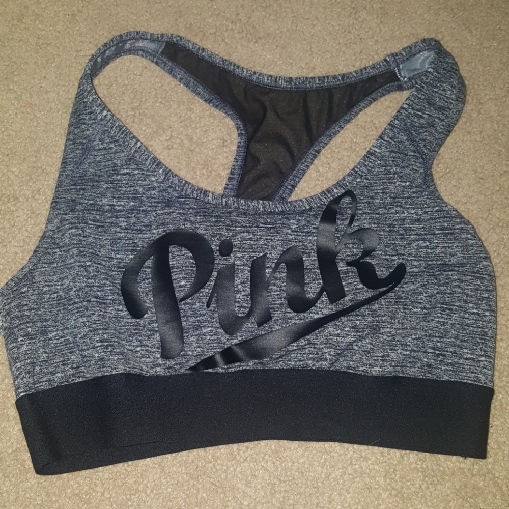 Pink sports bra